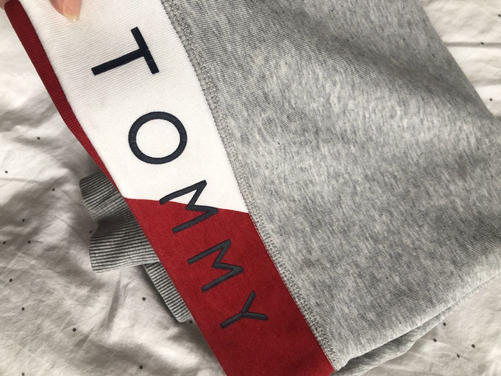 Tommy hilfiger bluza bez kaptura szara melanż 34 XS S