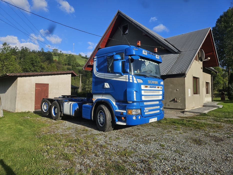 Zadbana Scania R500 V8 Euro 5 6x2 oś skrętna laweta beczka śmieciarka