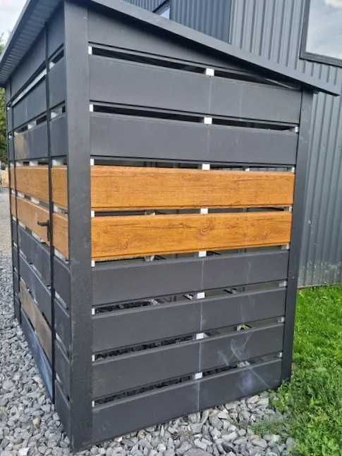 Śmietnik, wiata śmietnikowa, altana panelowa, schowek na rowery