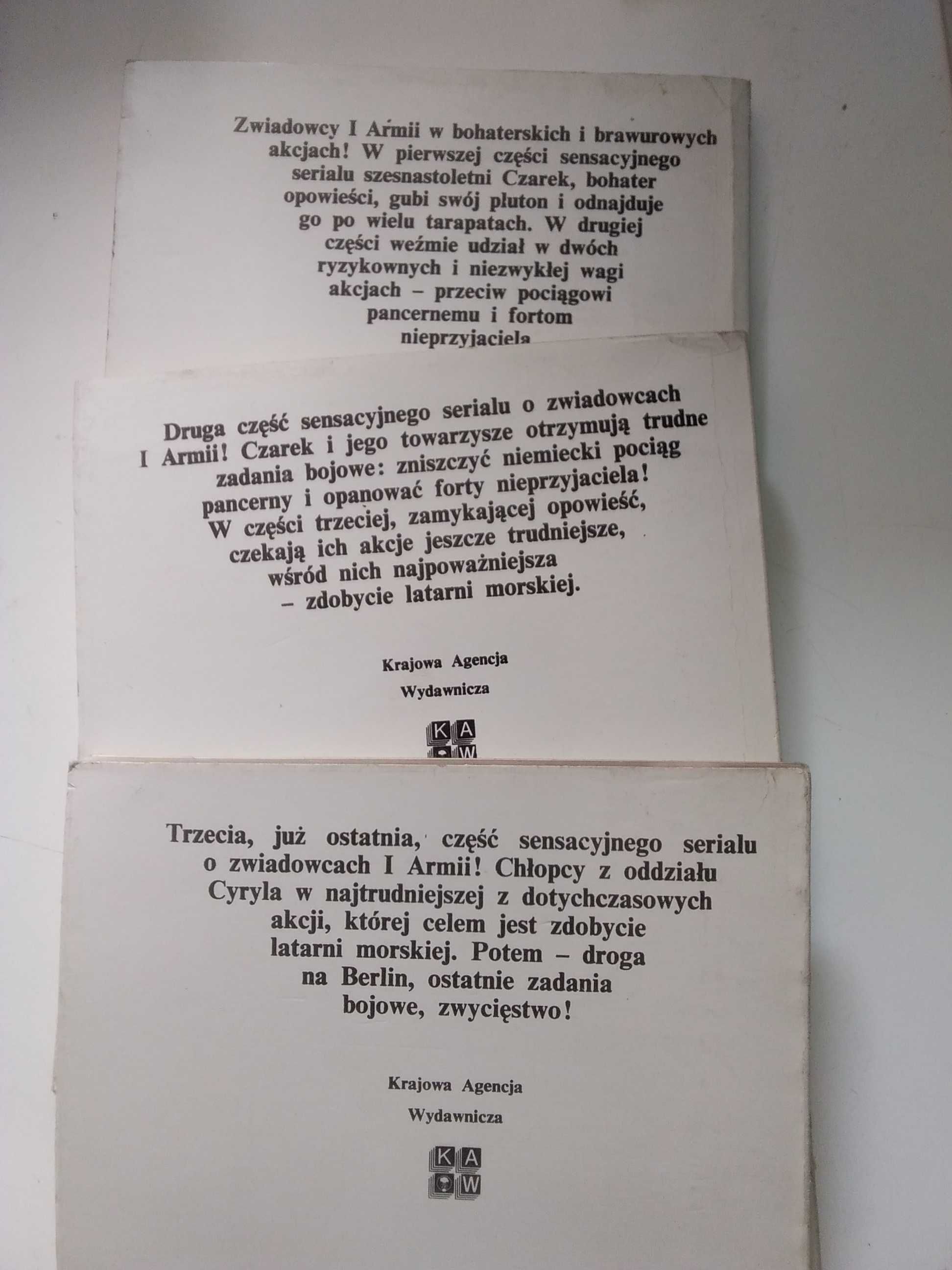 Komplet 3 książek pt,, Zwiadowcy "1977 rok. Z dedykacją