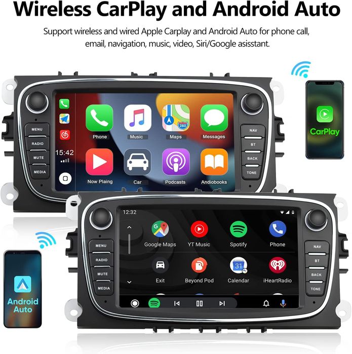 Rádio 2din 2/32GB android Ford 7' GPS WIFI rds CARPLAY + CANBUS NOVO