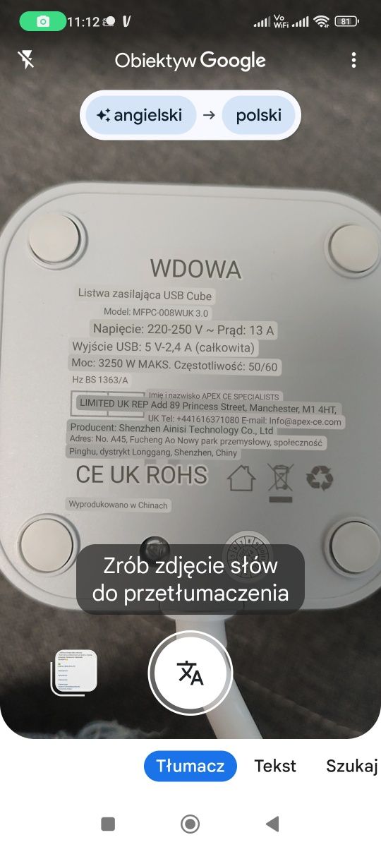 Przedłużacz Beva Cube 7w1