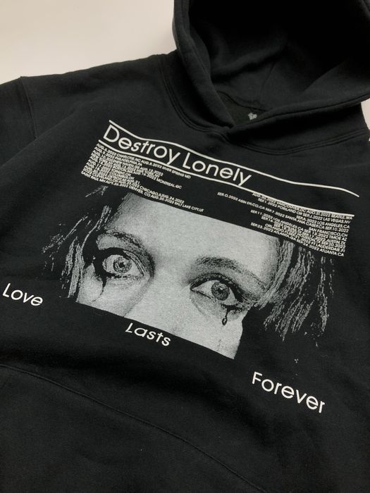Destroy Lonely Love Fast Forever Hoodie X Man Tour худі
