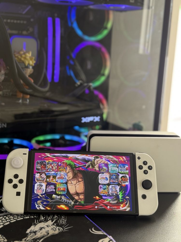 Nintendo Switch oled desbloqueado 384GB