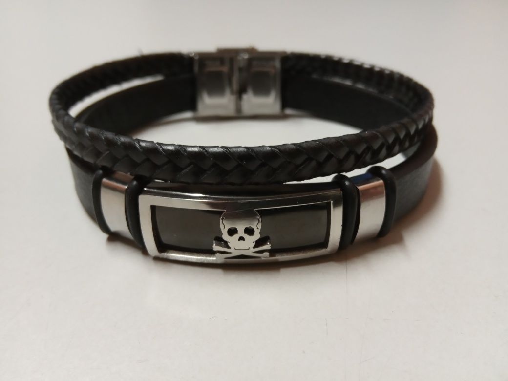 Pulseira masculina   CAVEIRA