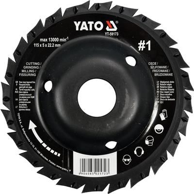 Tarcza tarnik wypukły z piłą 115x5x22.2 mm Yato