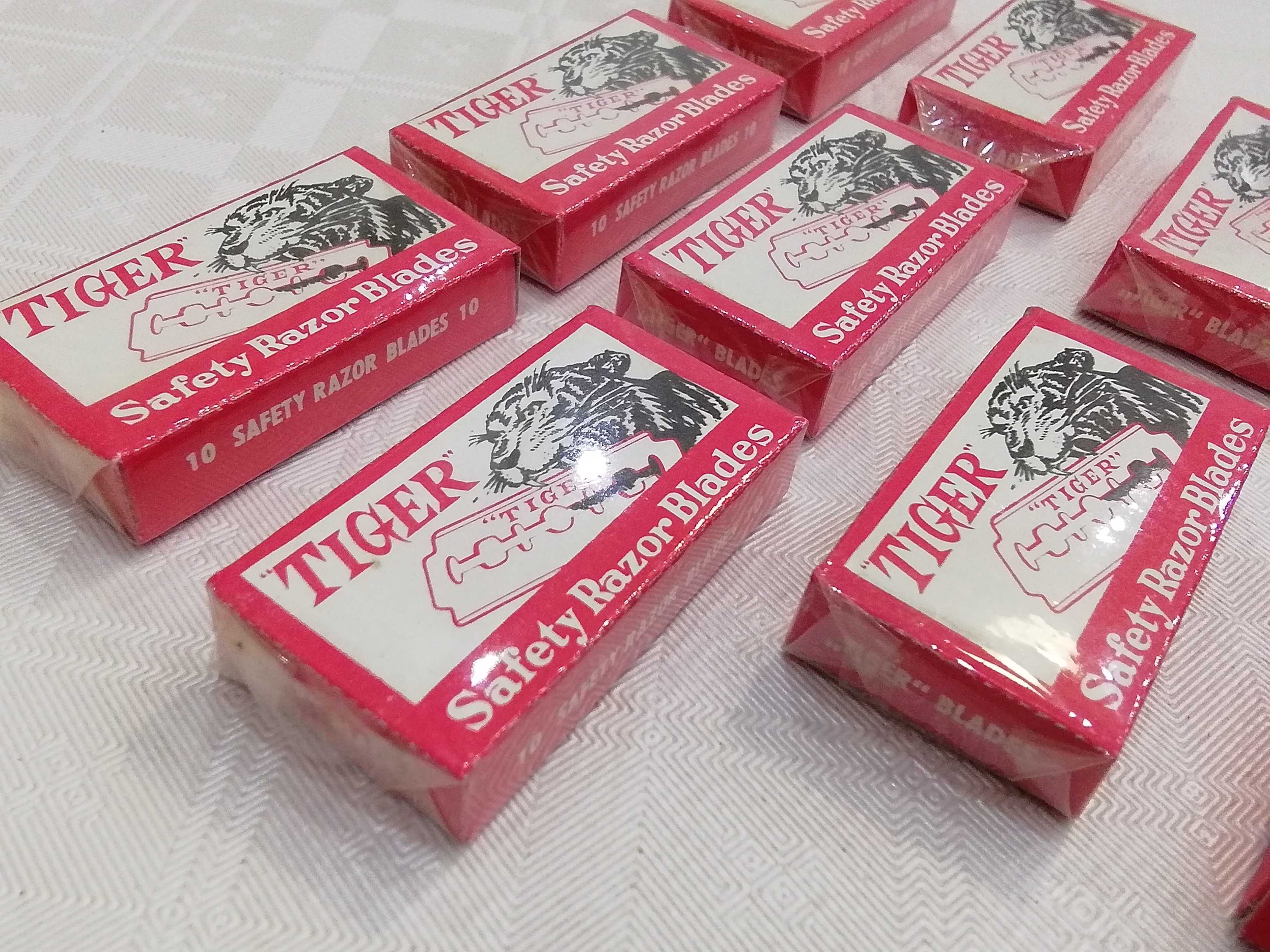 Żyletki TIGER Safety Razor Blades komplet 100 szt.PRL Nowe zafoliowane