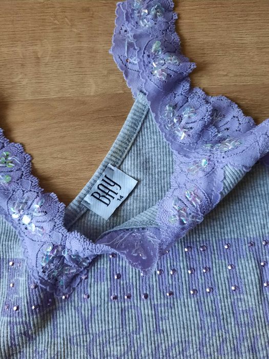 Bluzka top na koronkowych ramiączkach. BAY, rozm.40-42