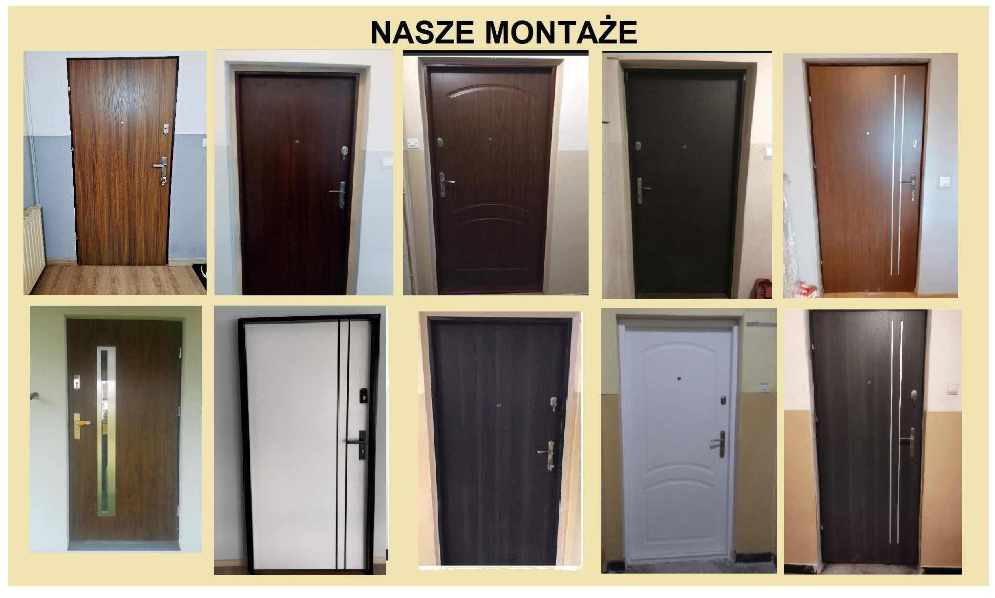 Drzwi wejściowe ZEWNĘTRZNE do mieszkania z montażem-wewnątrzklatkowe