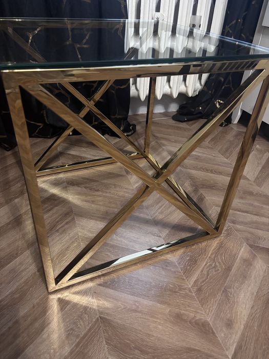 Stolik złoty glamour