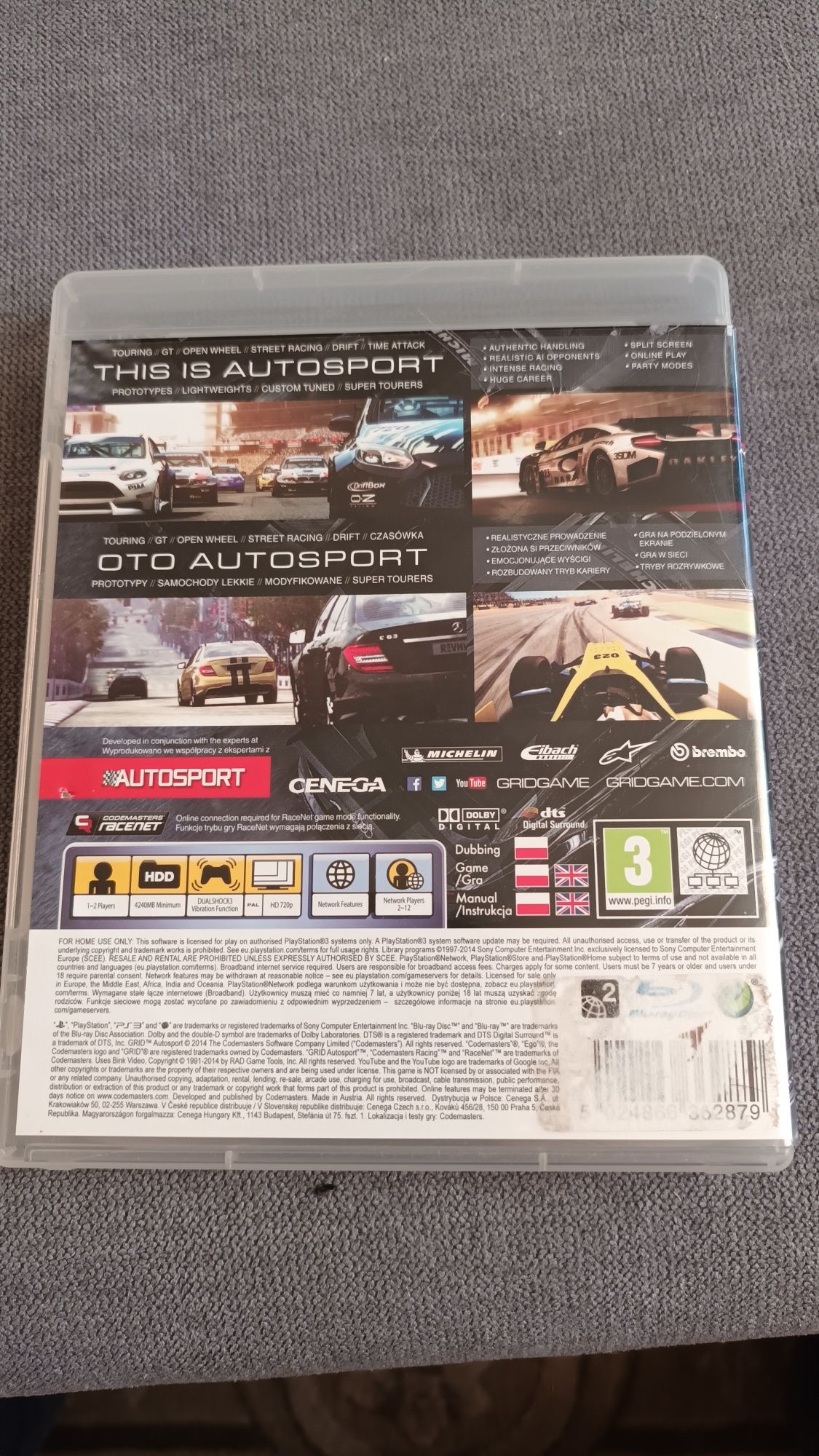 Grid Autosport na PS3.Polska wersja.