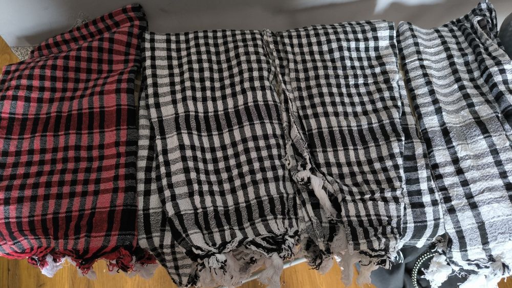 Арафатки нові, білі, червоні