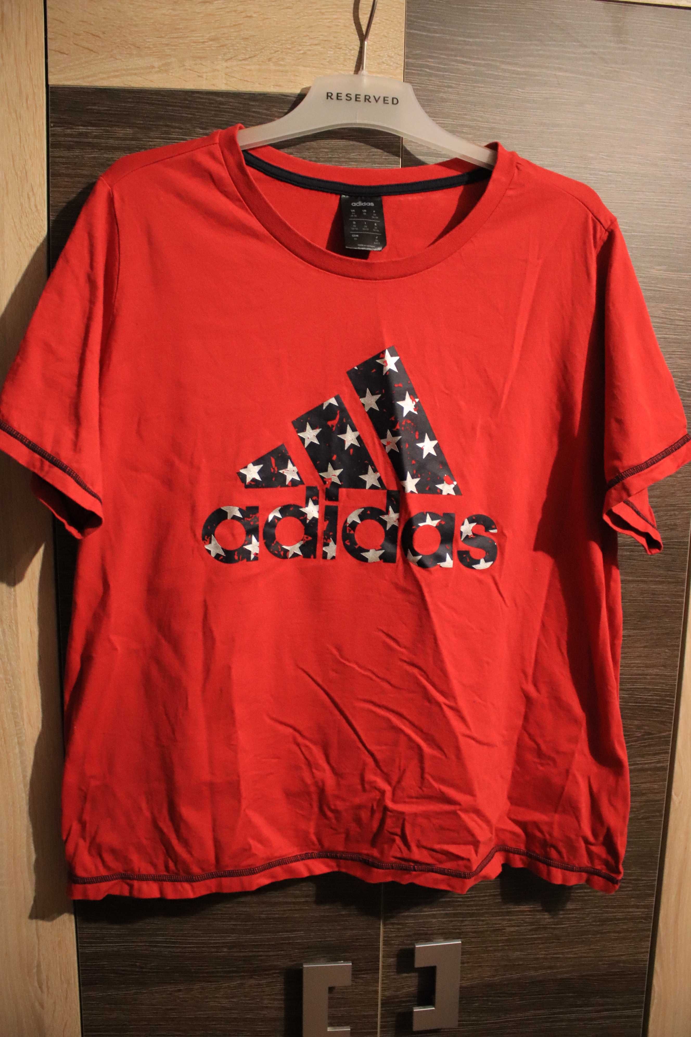 T-shirt adidas rozm. 54-56 czerowny