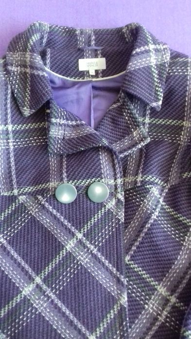 H&M krótki płaszczyk w kratkę r.18