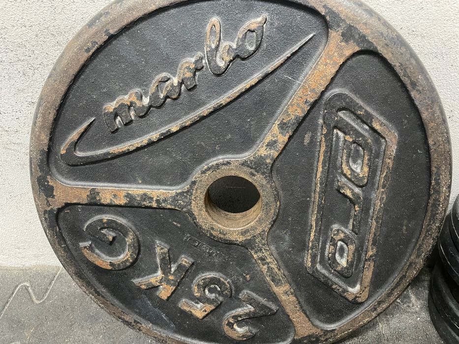 Ciężary olimpijskie żeliwne 25kg-5kg