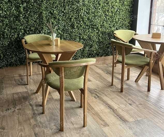 Крісло з підлокітниками із дерева ЯСЕН, ДУБ,БУК для кухні дому та кафе