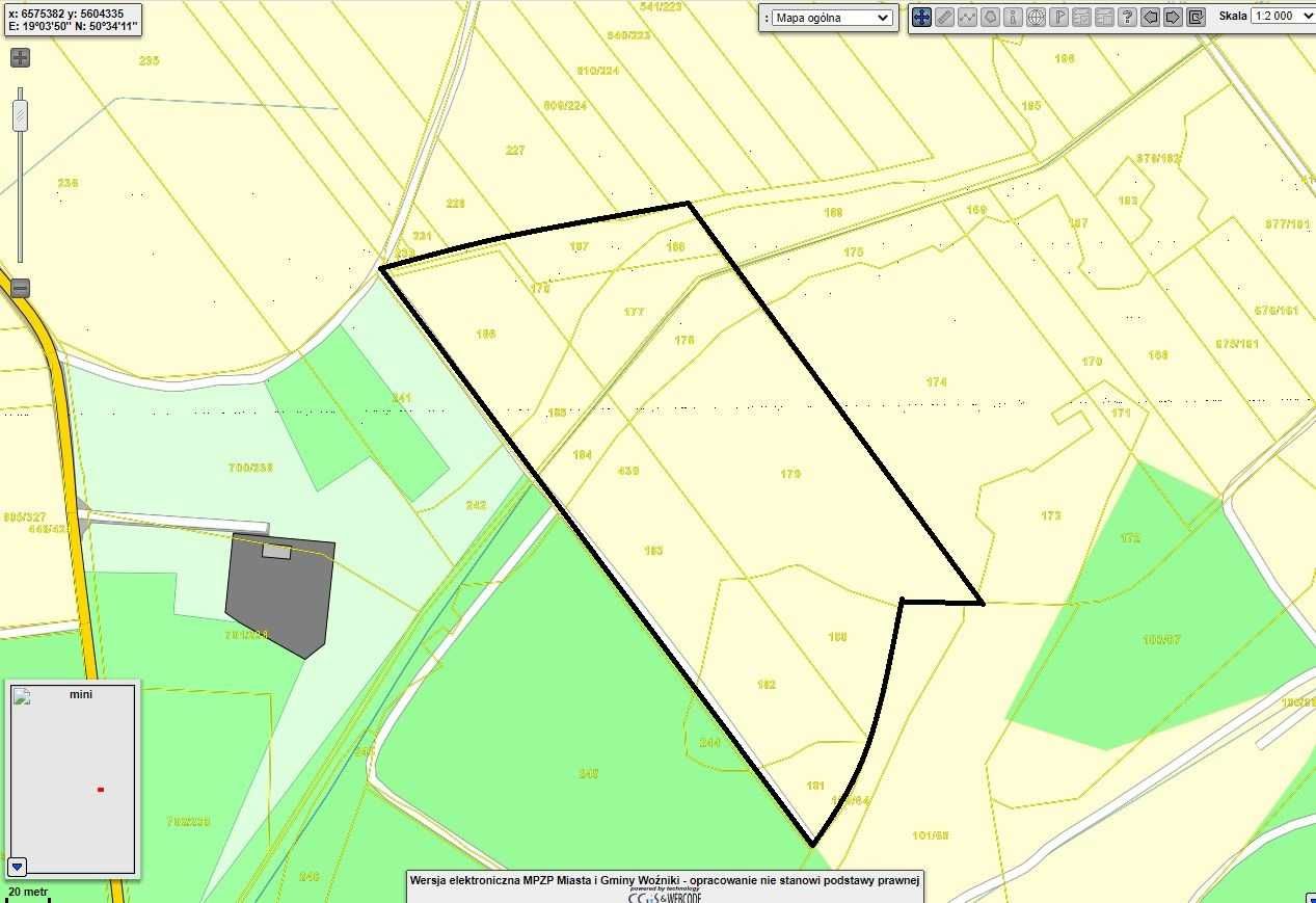 4,3 ha zjazd A1 siedlisko stadnina fotowoltaika baza ferma rolna