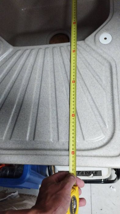 Nowy jednokomorowy duży Wymiary 73*46  zlew kuchenny z ociekaczem