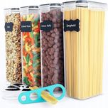 Chef's Path Hermetyczne plastikowe pojemniki na żywność 4 szt. Po 2,8l