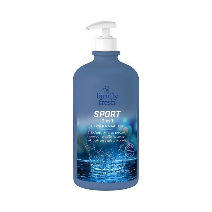 Family Fresh Sport 2-in-1 Żel Pod Prysznic i Szampon 1000 ml