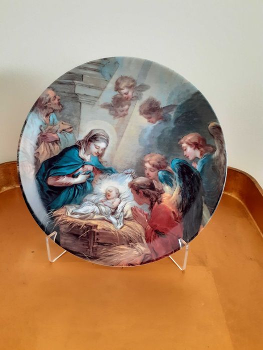 Prato da Vista Alegre com decoração "Esboço da Natividade"