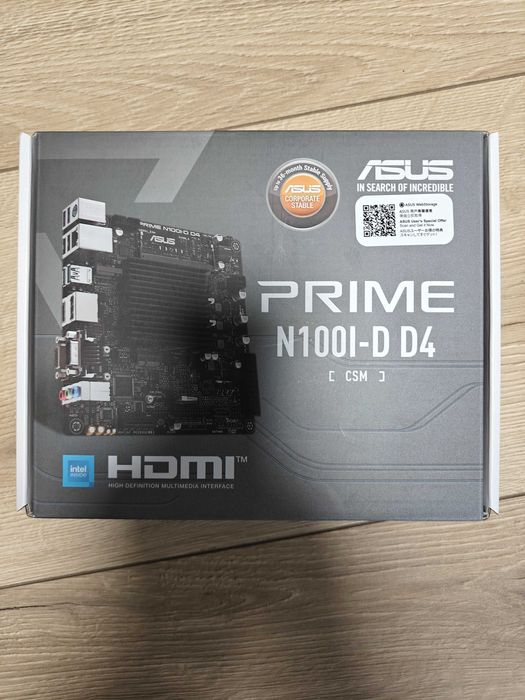 Asus Prime N100I-D D4-CSM Mini-ITX Intel N100 M.2 SATA HDMI LAN 1 Гбіт