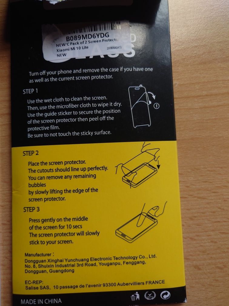Szkło Hartowane do Xiaomi Mi 10 Lite 2 sztuki odporne na rysy HD 9H