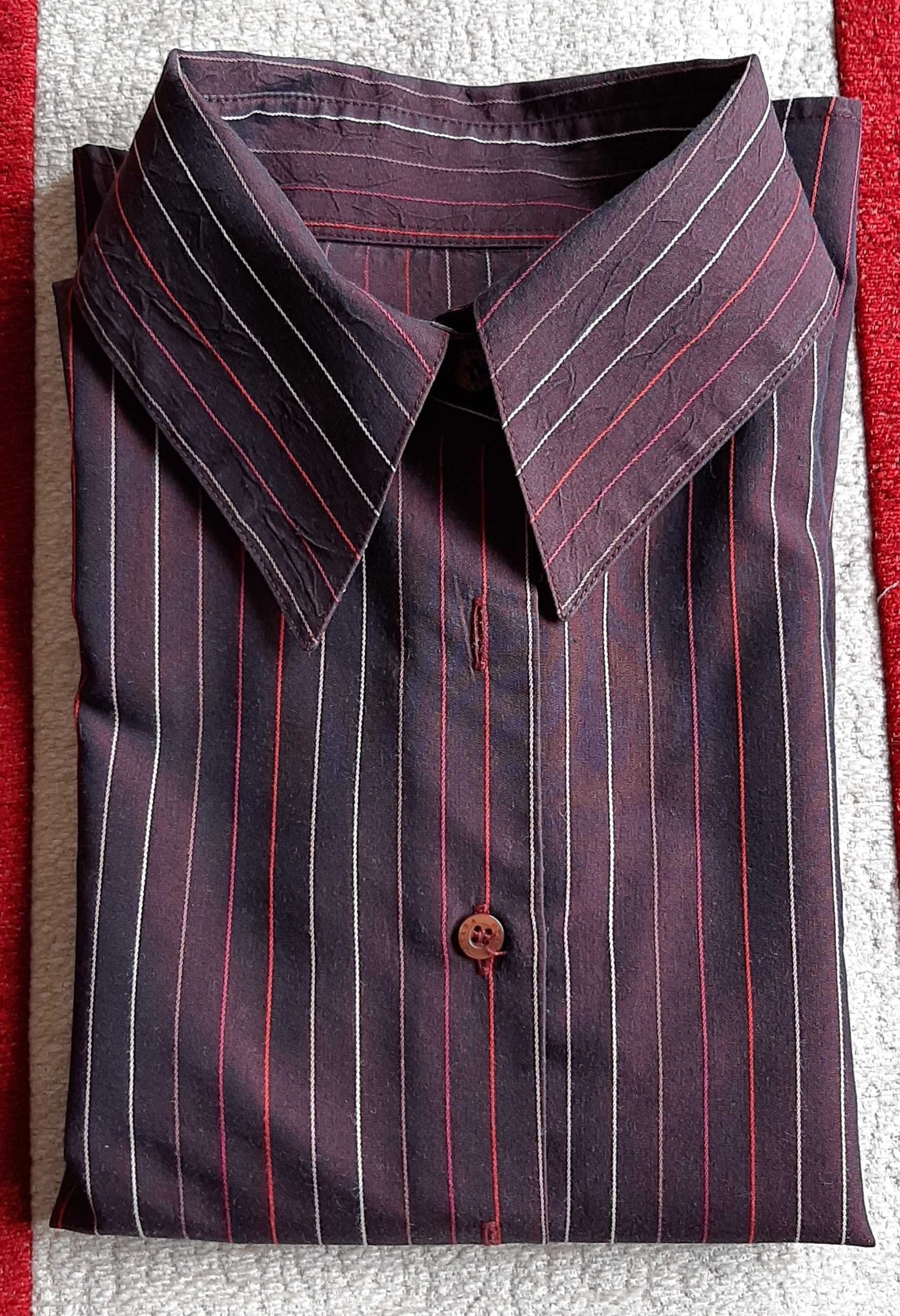 Camisa - Blusa Cor de Vinho e Riscas Tam. 38 (M)