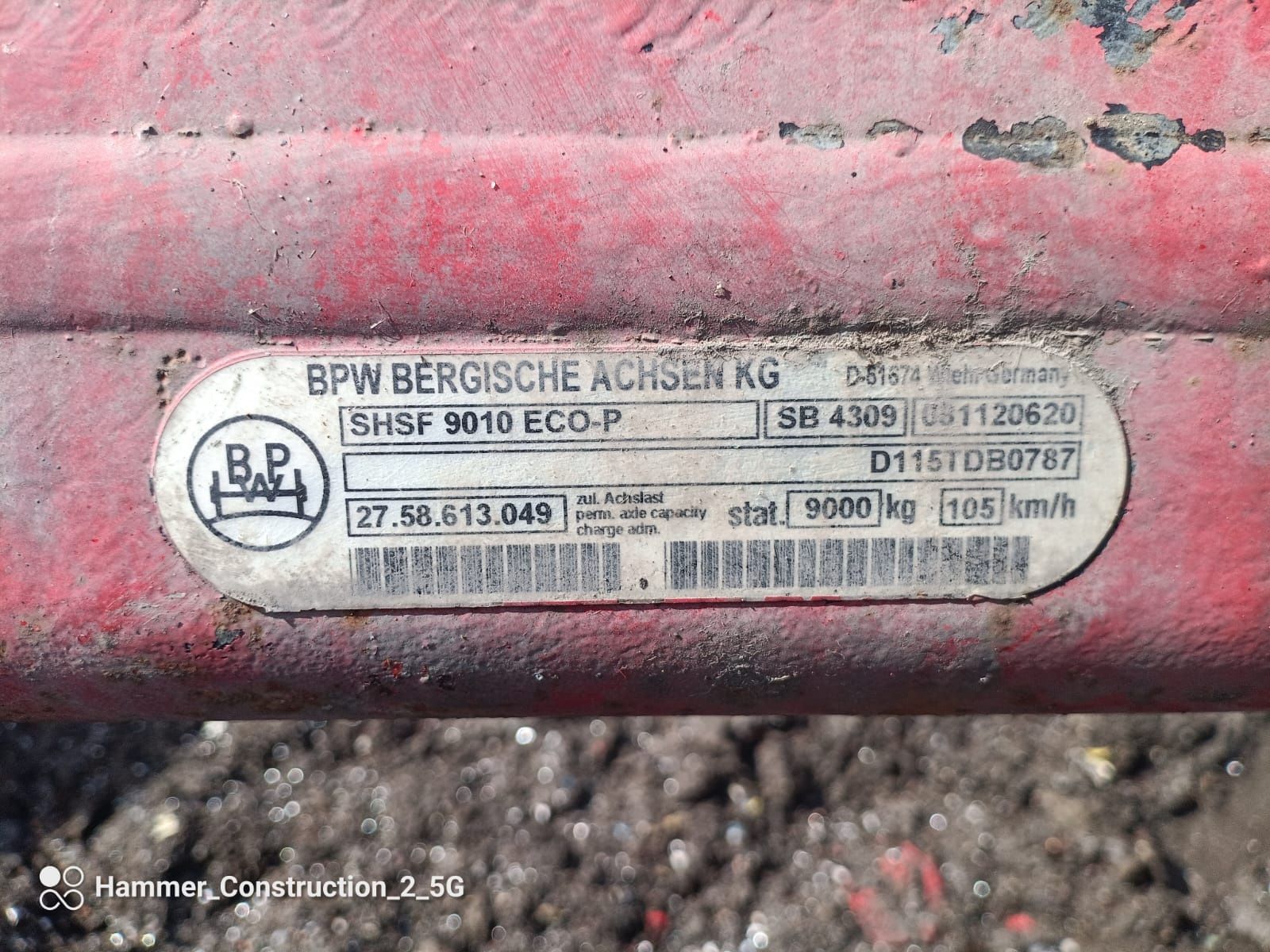 Naczepa Knapen Osie BPW