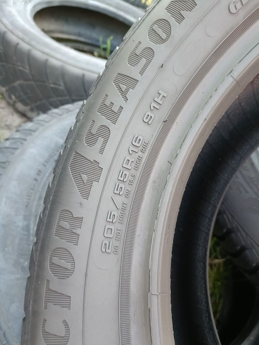 205/55R16 Goodyear Vector 4 seasons z 2019r 7.5mm jak nowe