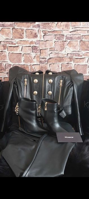 Luksusowe czarne skórzane botki z limitowanej serii Marki Kazar