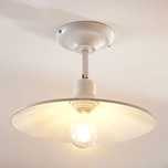 Biała metalowa lampa sufitowa Phinea, vintage