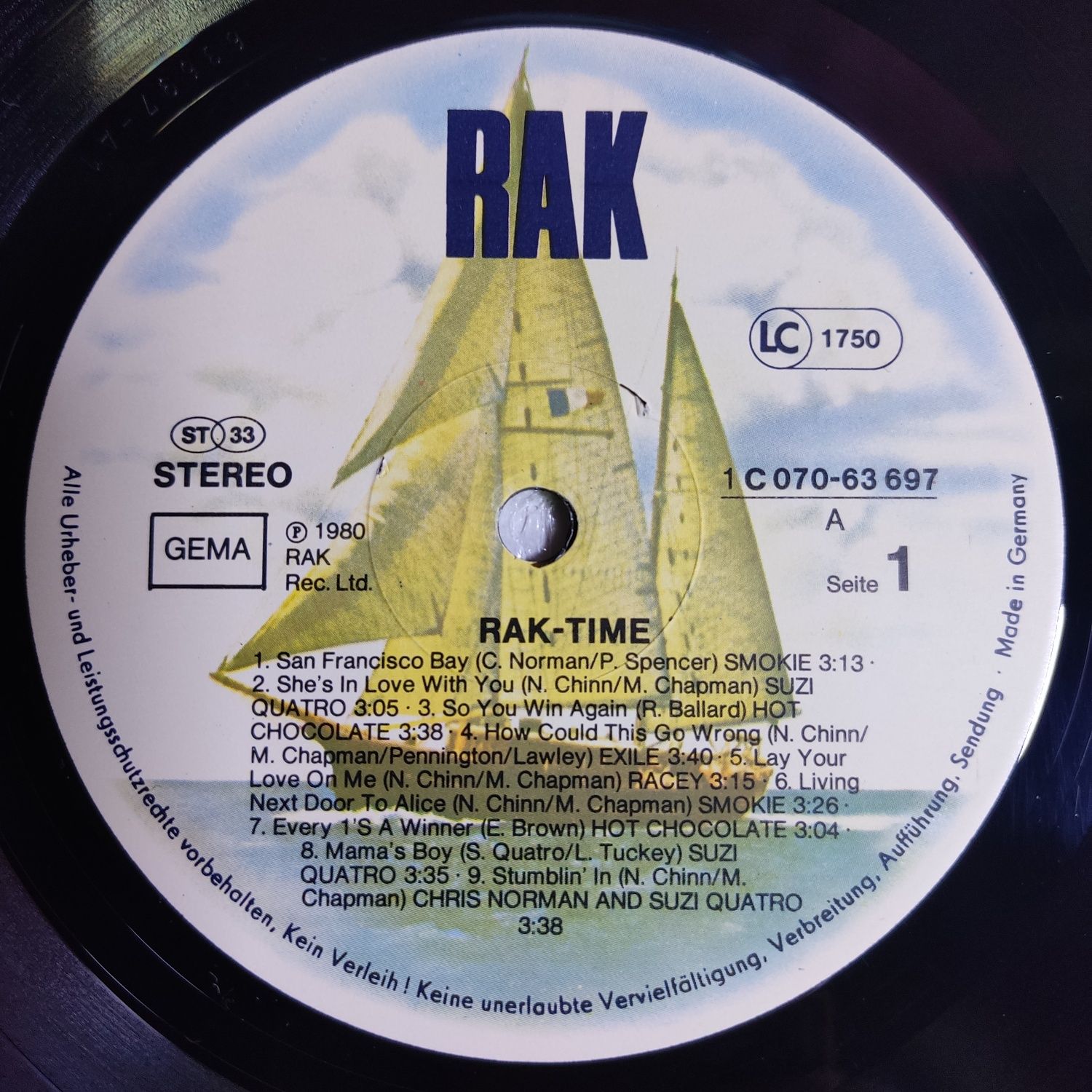 Various ‎– RAK Time.Збірник 1980.Німеччина.