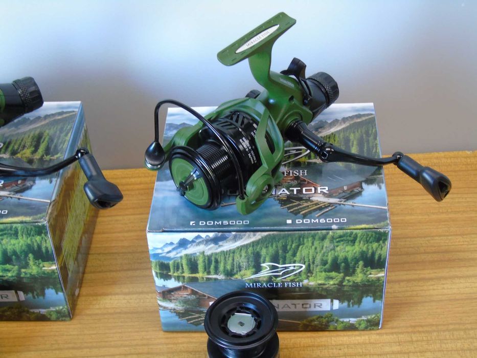 Kołowrotek wędkarski wolny bieg grunt Dominator 5000 solidny 2 szt.