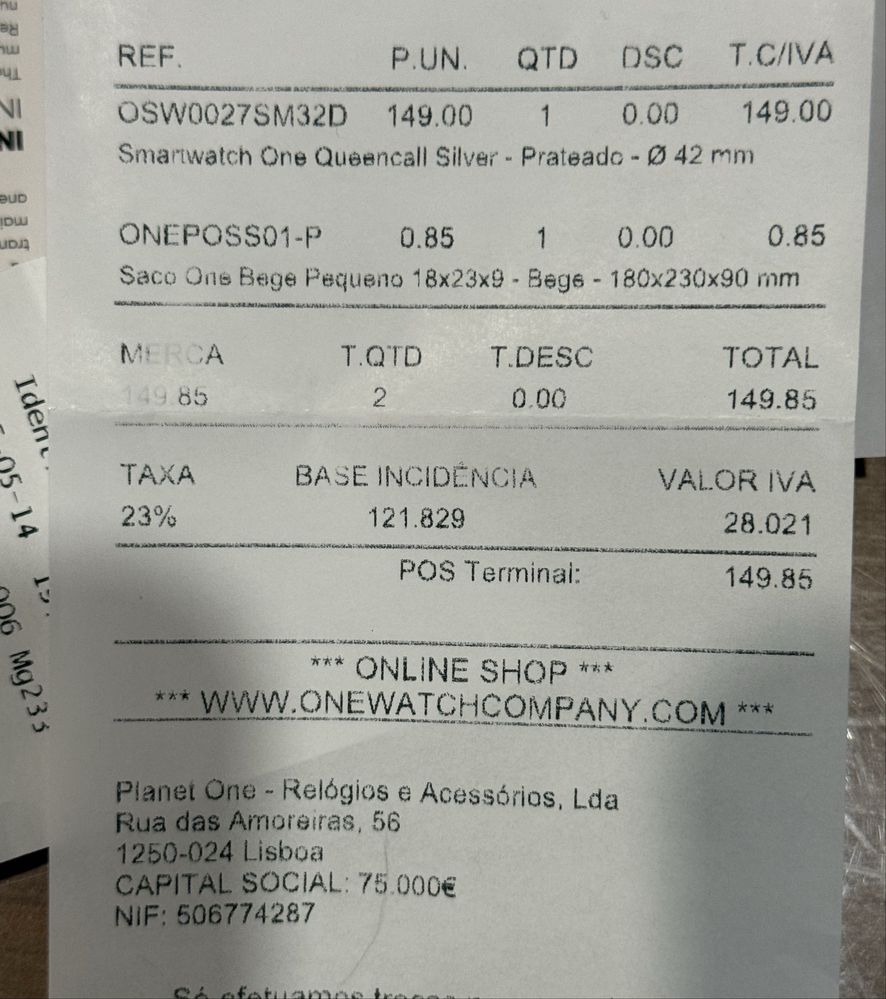 Smartwhatch ONE novo e com garantia e talao de compra