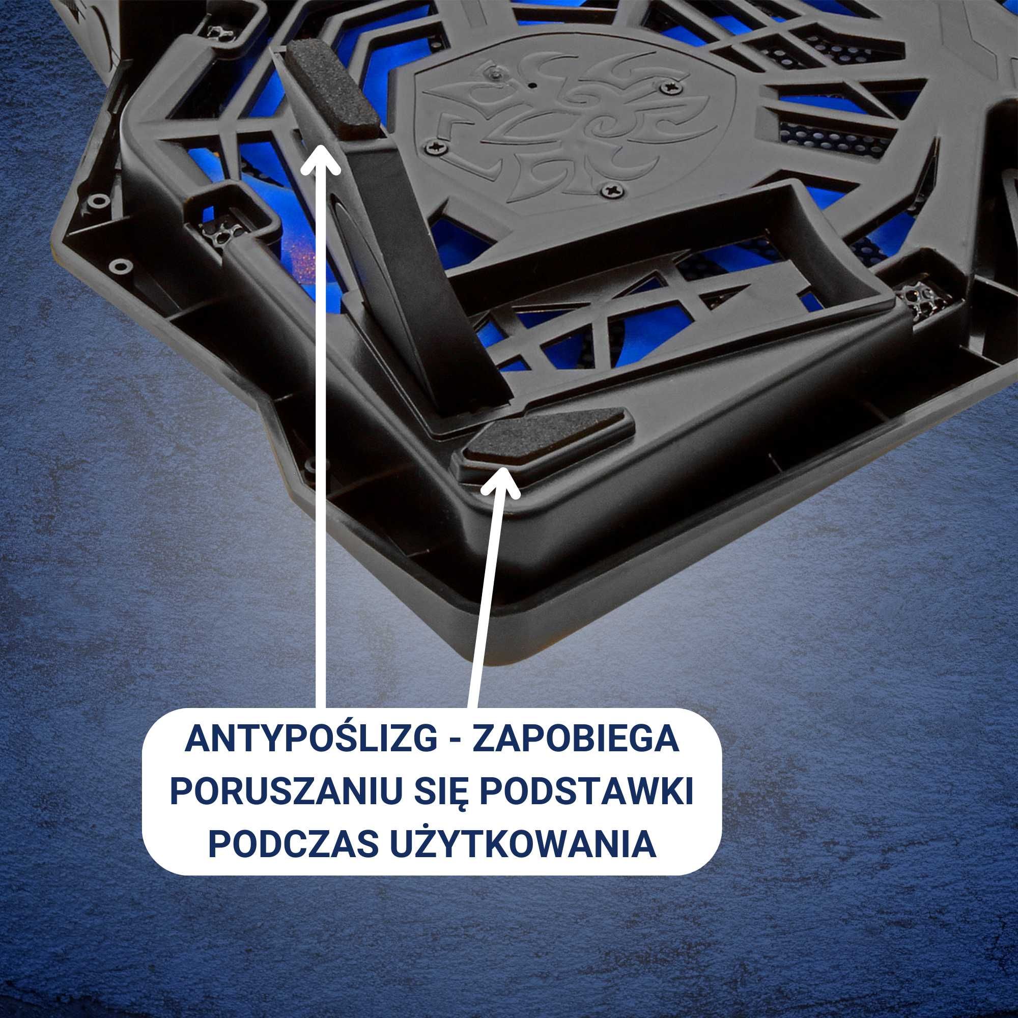 PODSTAWKA podkładka CHŁODZĄCA pod laptop-a 12-17'' 4x WENTYLATOR