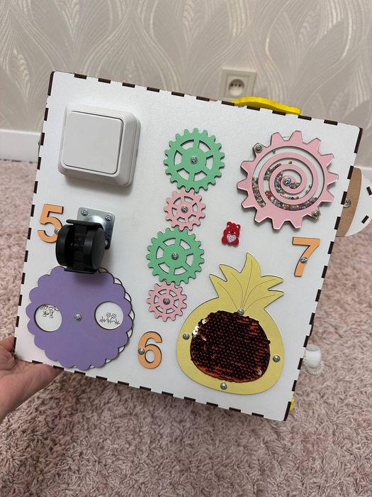 Бізікуб Your Wood 30х30х30 см білий