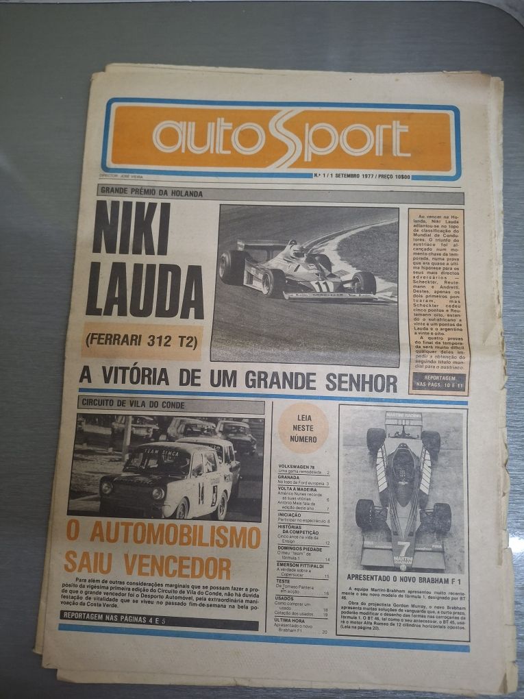 Raro jornal auto sport número 1 um