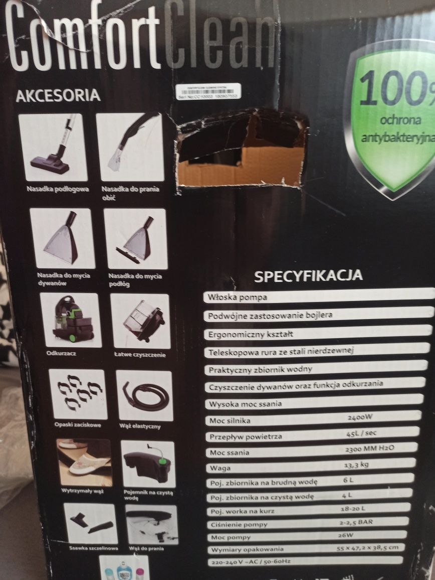 Odkurzacz czyszcząco piorący