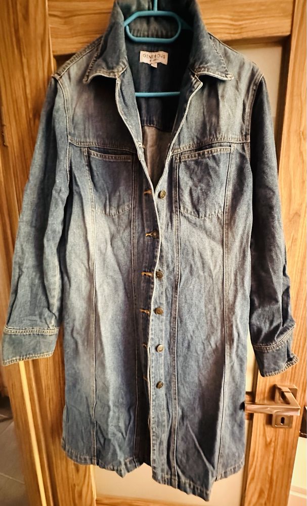 Lindex super płaszcz jeansowy