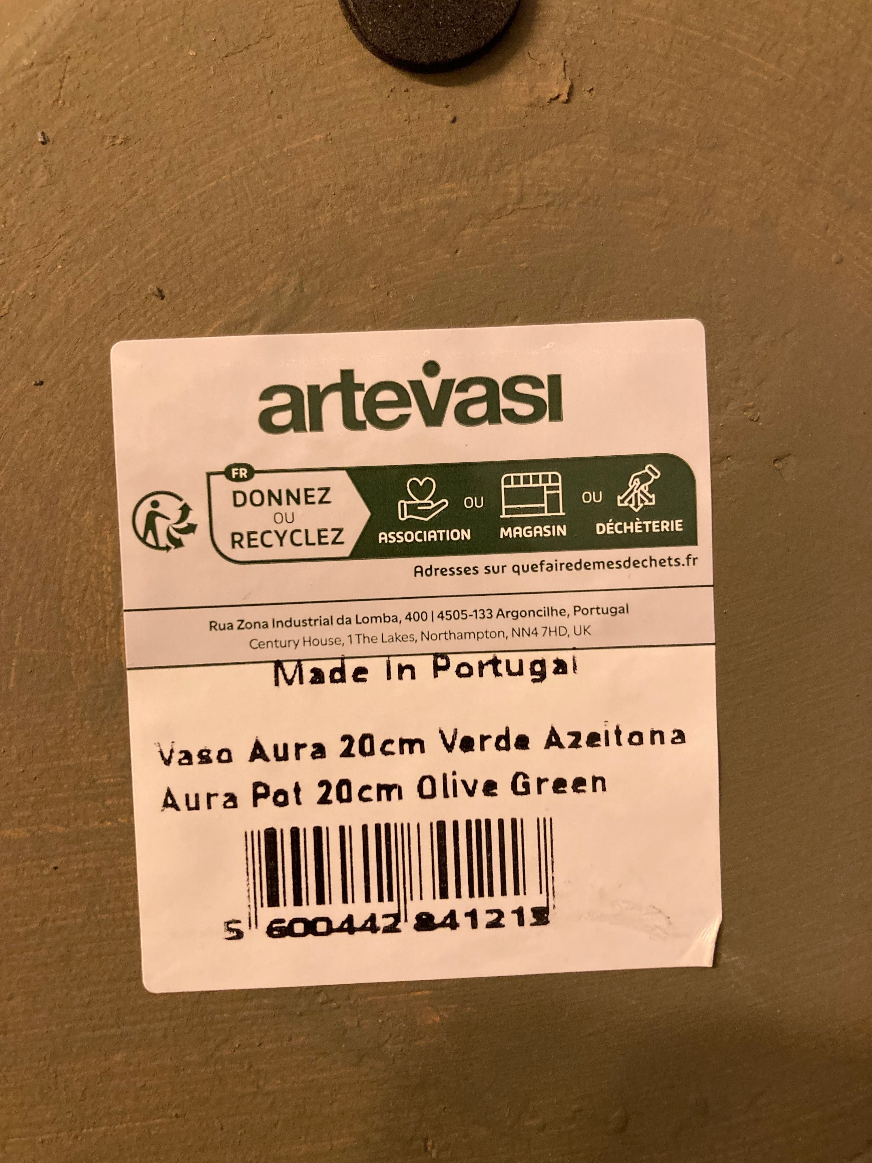 Vaso cor azeitona