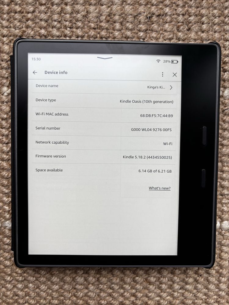 Czytnik ebook Kindle Oasis 10 gen