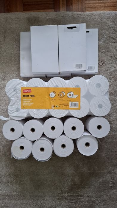 Rolos e toner para impressora de talões