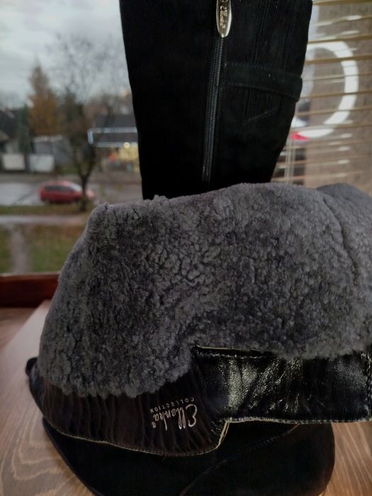 Зимові сапожки, замшові чоботи 39р, 25см