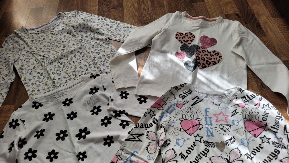 Primark bluzeczki 140 koszulki tshirt zestaw zara h&m