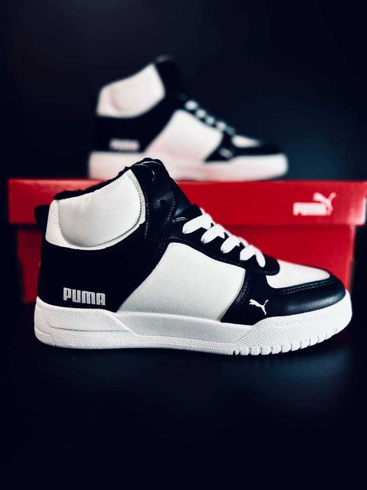 женские зимние кроссовки puma натуральная кожа кросовки на меху