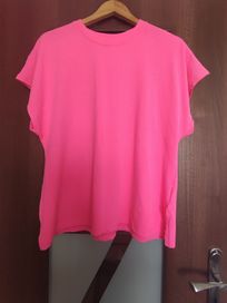 Różowa neonowa koszulka damska t-shirt House L 40