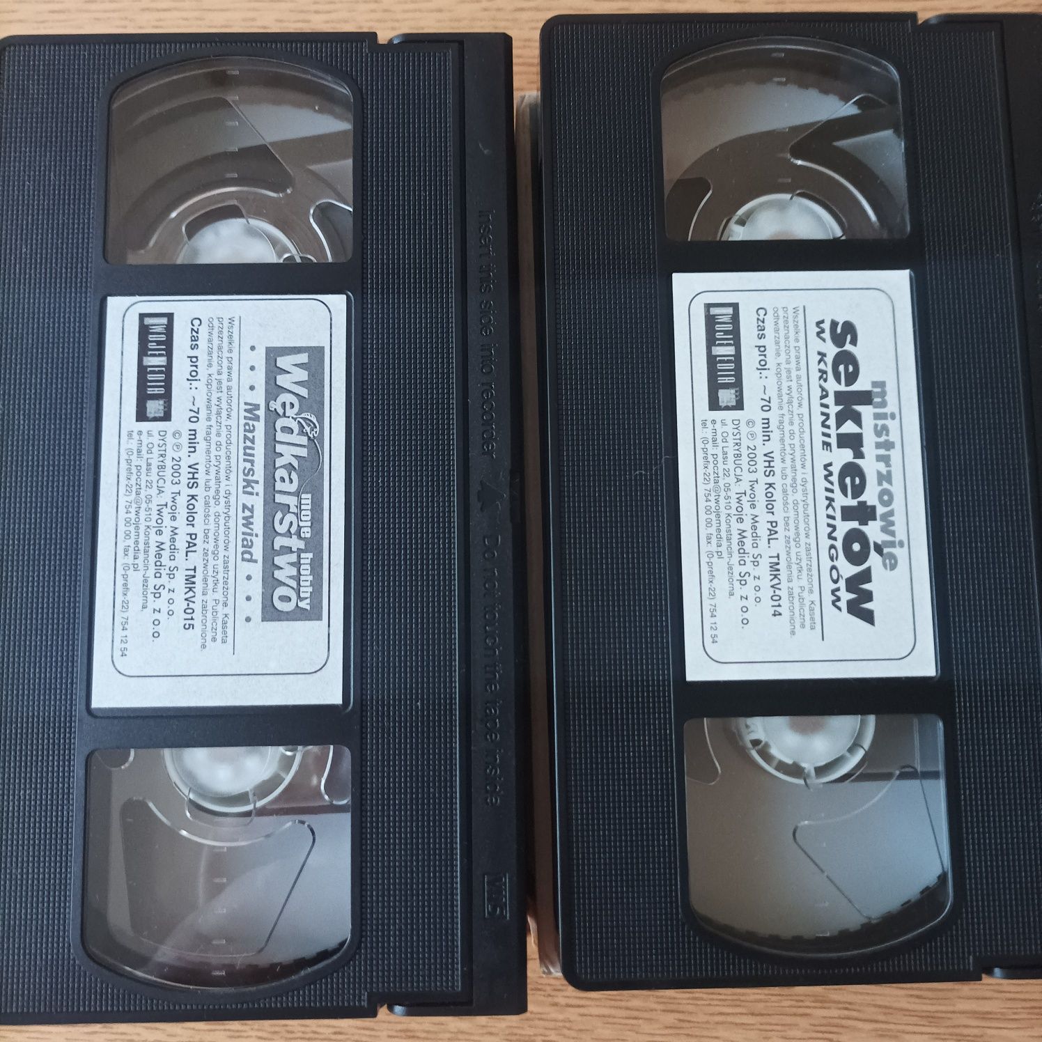 Filmy wędkarskie na kasetach VHS 2 sztuki