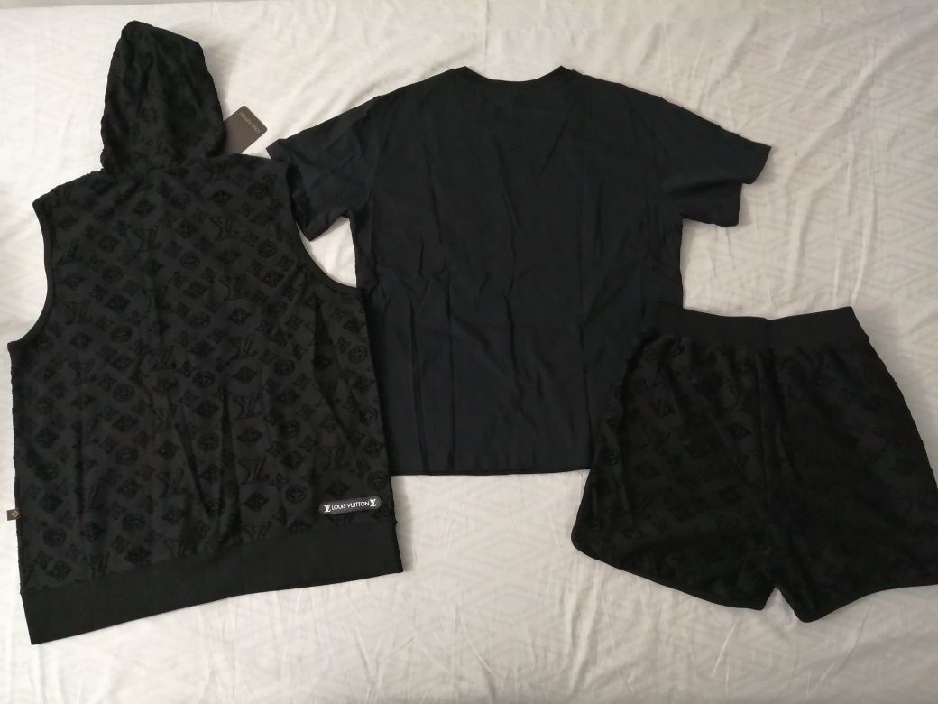 NOWY damski komplet Louis Vuitton dres LV kamizelka spodenki XL 42