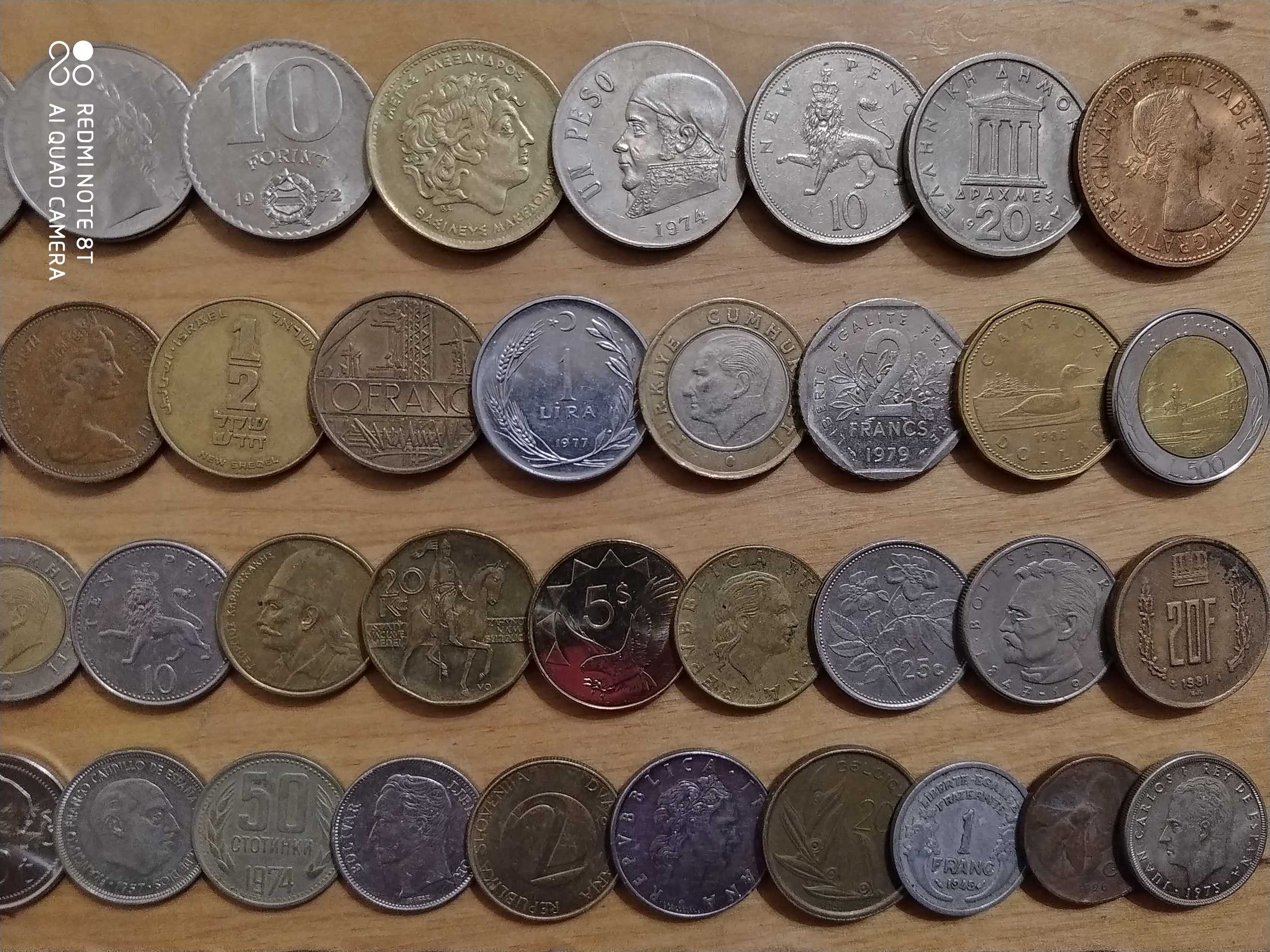 Монети світу всі континенти 100 шт без повторів 4
